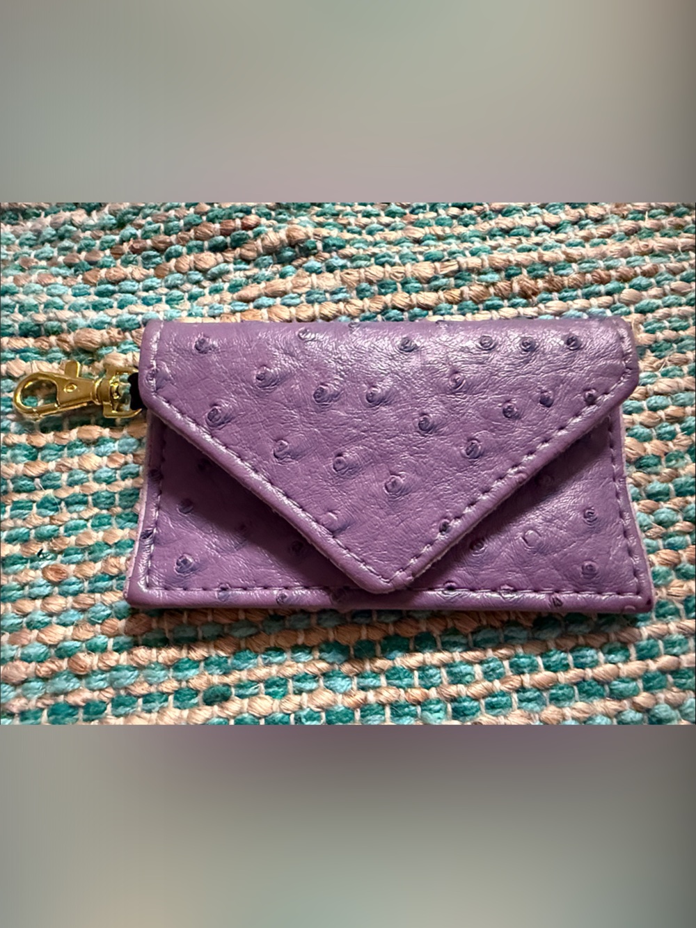 Purple Envelope Card Holder Key Chain - Women Accessories